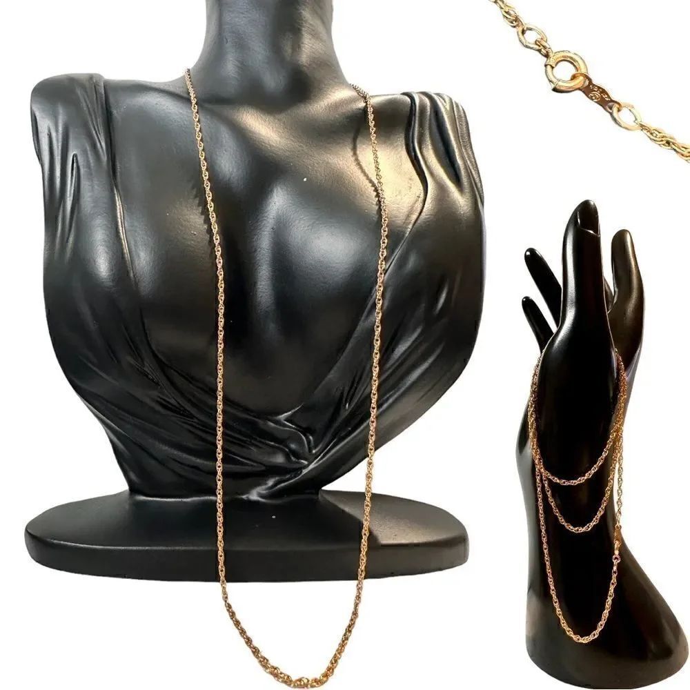 24" Men's and Women's Chain, over Gold 12K Vintage Gold